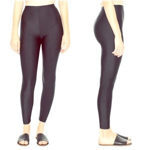 American Apparel Black Shiny Leggings
